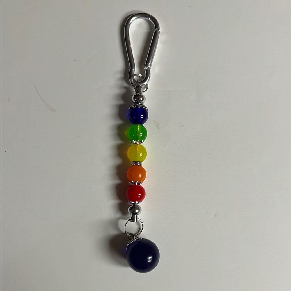 🌈 2 x $15 Handmade Rainbow Resin Beaded Keychain
